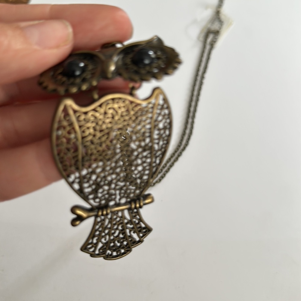 Thin Owl necklace - Picture 5 of 6